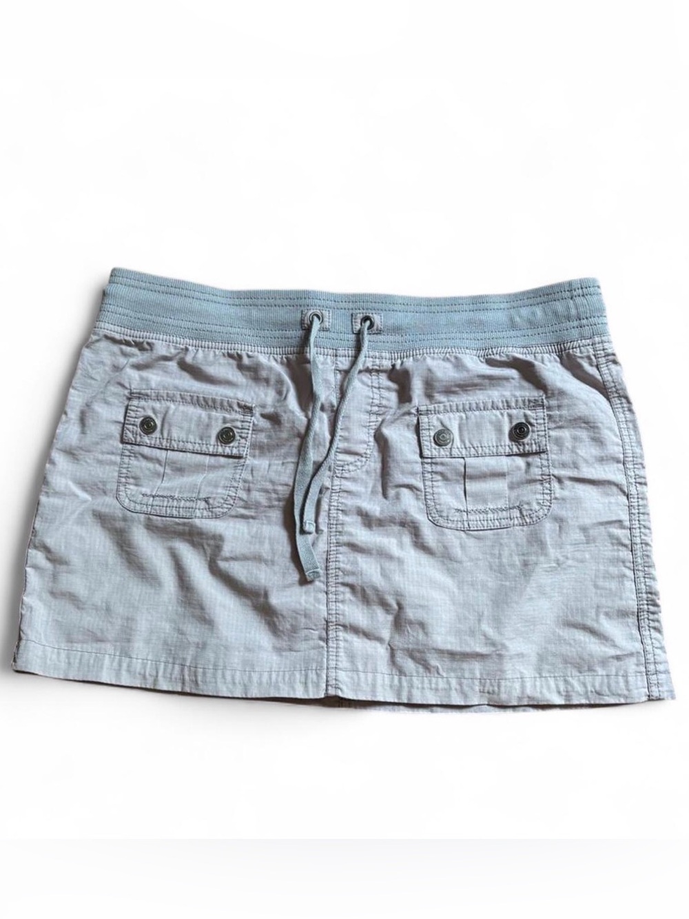 Gray Cargo Mini Skirt